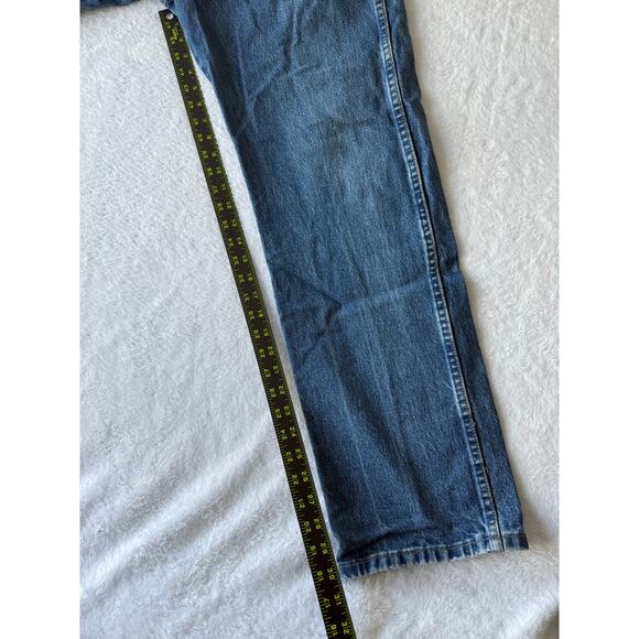 Wrangler George Straight Men Jeans Size 36x32 Cowboy Cut Rugged Cotton Denim - Picture 8 of 12